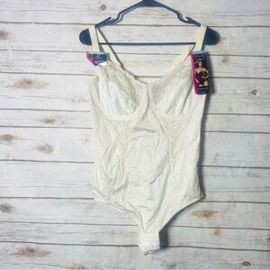 Pretty Collection Maidnform 40C Body Briefer Cream Lace Tummy/Waist Back Shaper